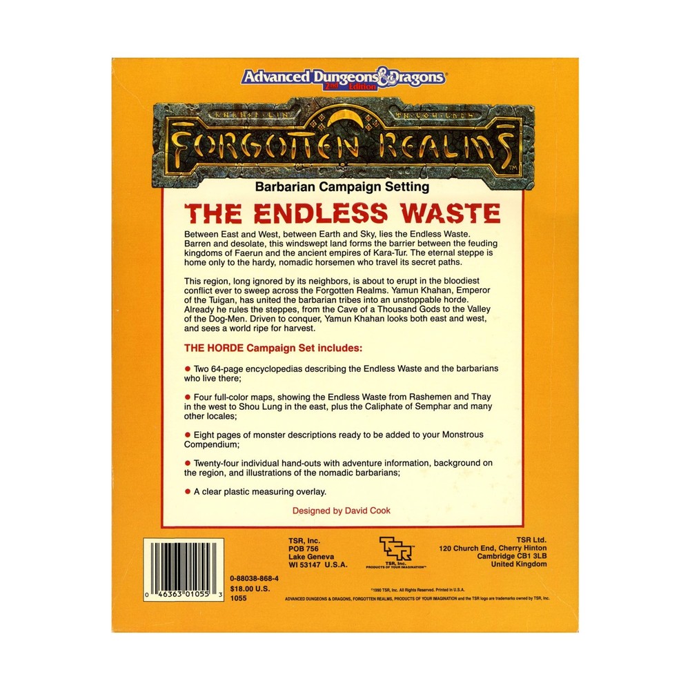 TSR Forgotten Realms Misc Horde Fair/VG+