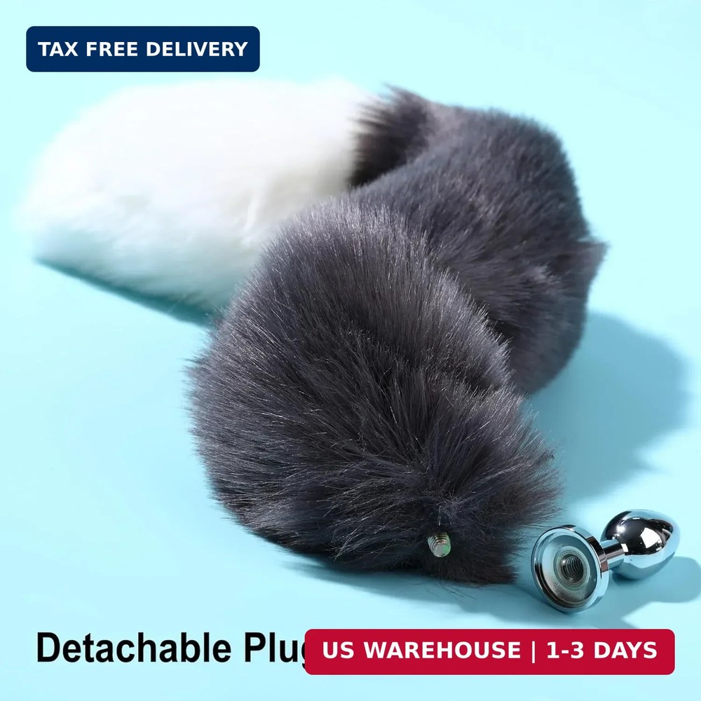 Fox Tail Plug with Detachable Butt Plug, Thickened and Extended Butt Plug Tail F