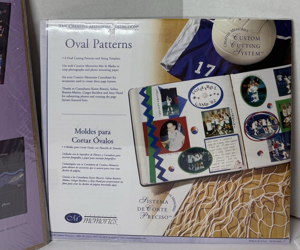 Creative Memories Lot - Custom Cutting System Blade Cartridge Oval Patterns Set