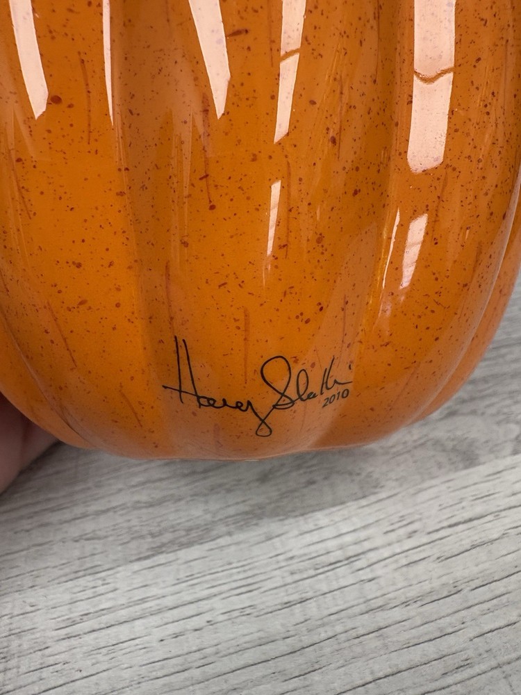 Ceramic Pumpkin Empty Jar From A Candle