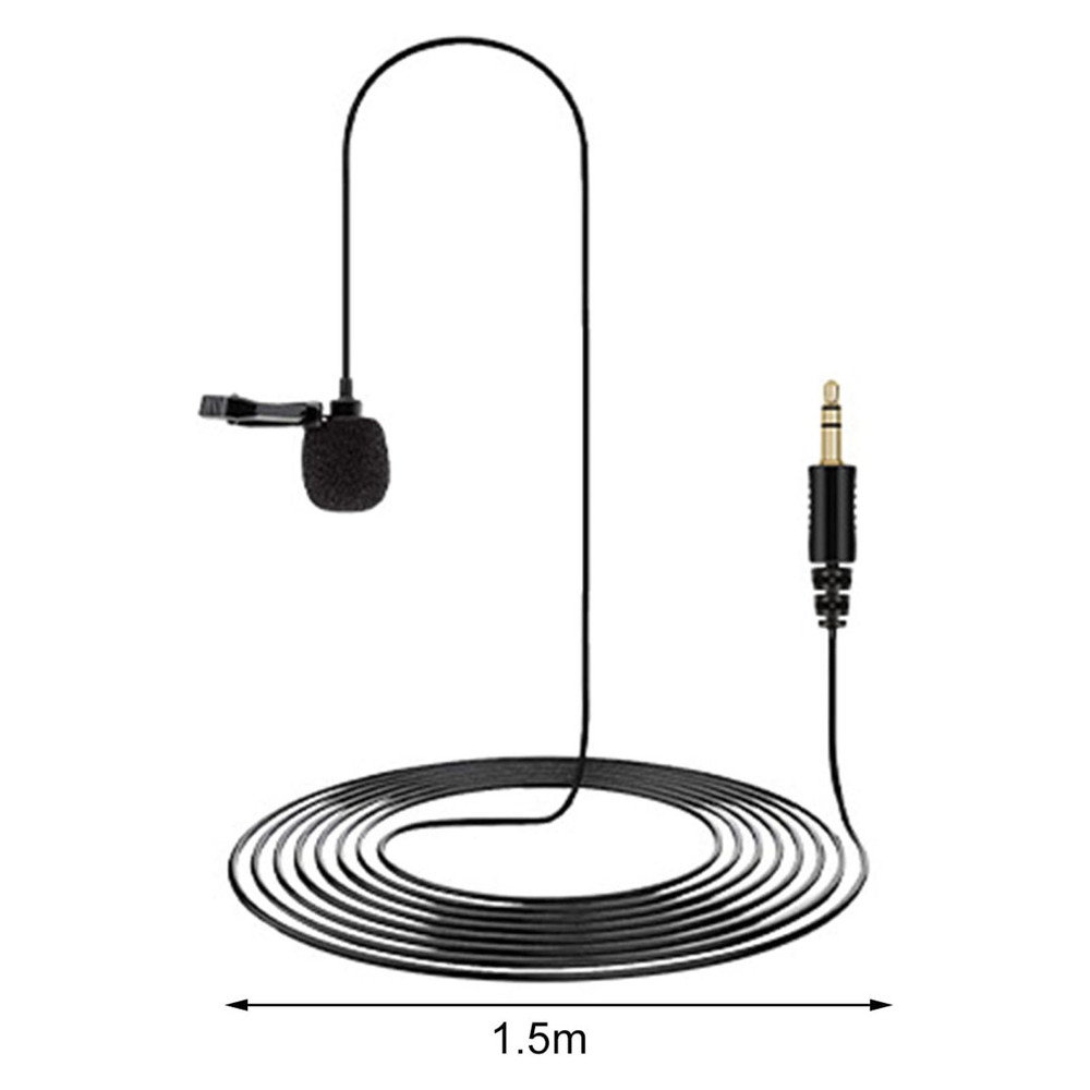 Omnidirectional Lapel Lavalier Microphone Clip-on Condenser Mini Iphone Android