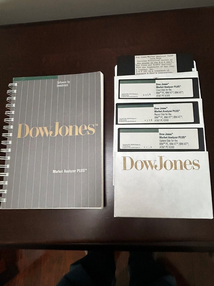 Market Analyzer PLUS by Dow Jones - Version 1   Vintage Software for IBM PC