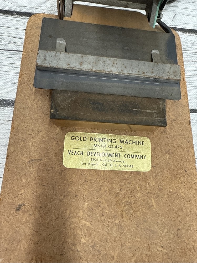 Vintage Precise Printer Stamping Machine Veach Development Gold Printing GS-475
