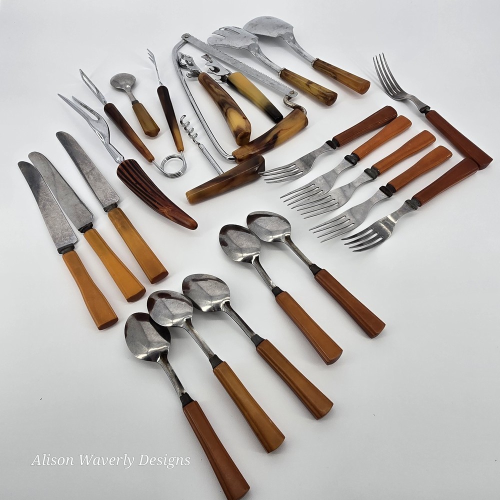Bakelite Hostess Set & Utensils