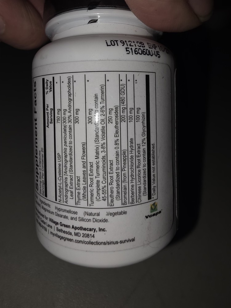 Sinus Survival Sinuthyme 60 Capsules