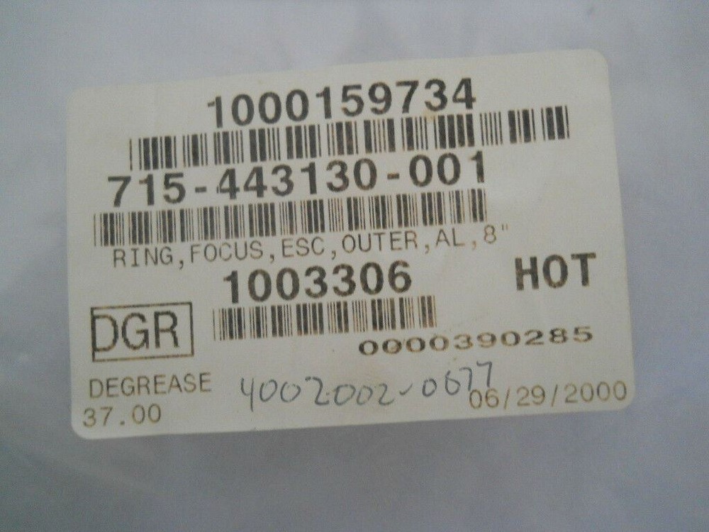 LAM RESEARCH ELECTROSTATIC OUTER FOCUS RING 715-443130-001