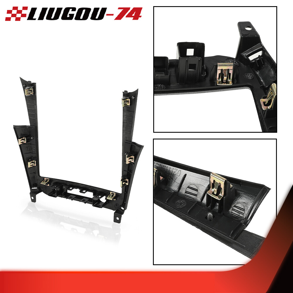 Fit For 08-12 Chevy Malibu Center Radio Dash Bezel Trim Panel Silver Black