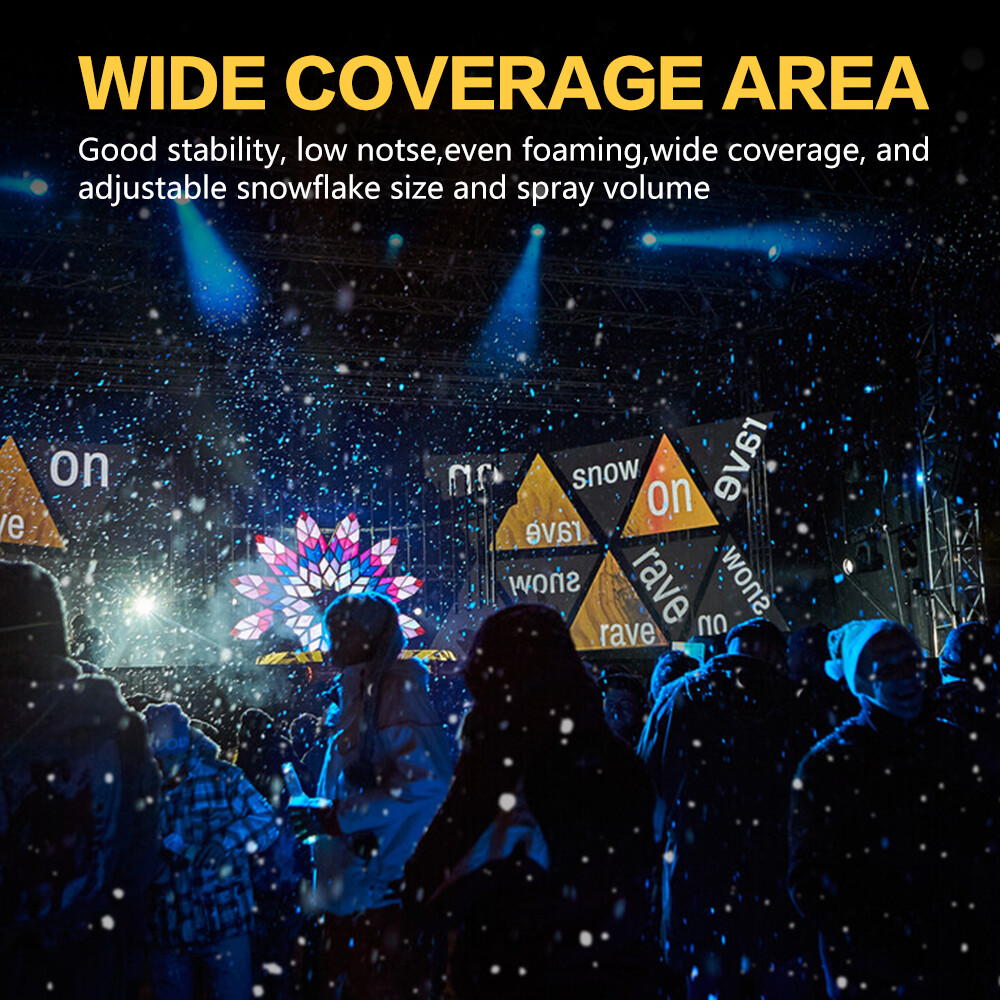 Snow Machine 1500W Stage Snowflake Maker Fake with Remote Control