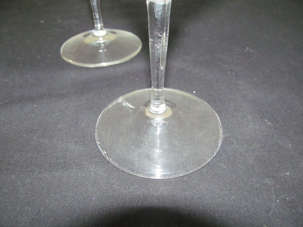 (4) Clear Glass Martini Glasses 7.25" H