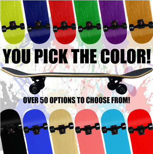 Blank Pro Maple Complete Skateboard ReadyToRide YOU PICK SIZE COLOR Skateboards