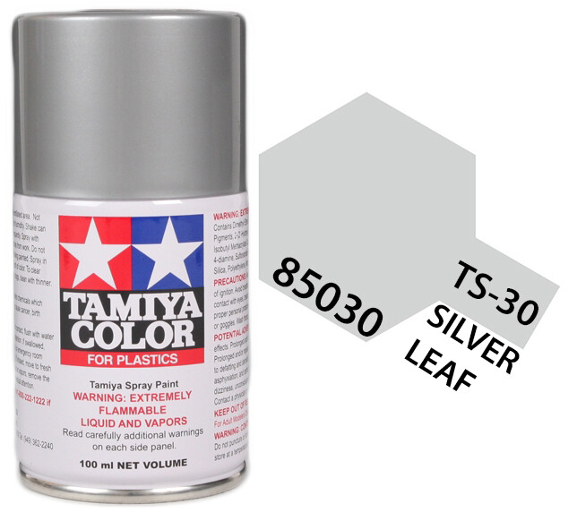Tamiya 85030 TS-30 Silver Leaf Lacquer Spray Paint 100ml - US