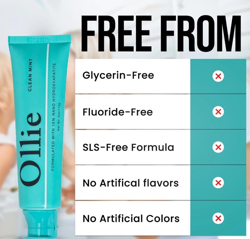 Clean Mint Nano Hydroxyapatite Toothpaste for Teeth Whitening, 10% Hydroxyapa...