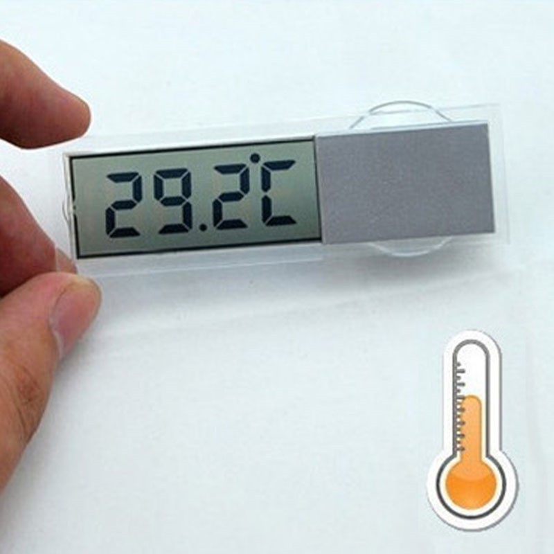 Car Decoration Interior Suction Cups LCD Digital Display Meter Thermometer