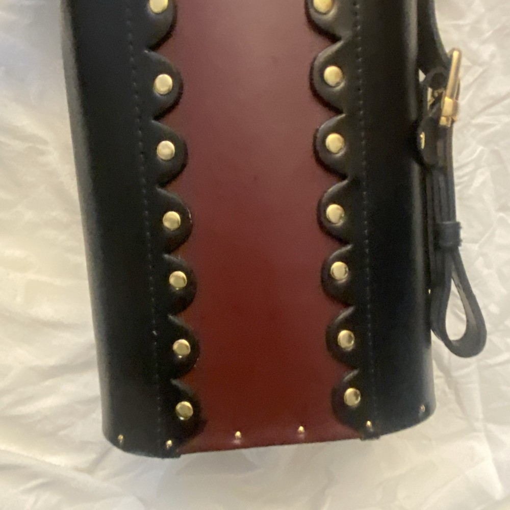 Pool Case 3x7 Inverted Leather Cowboy Case - Brown & Black