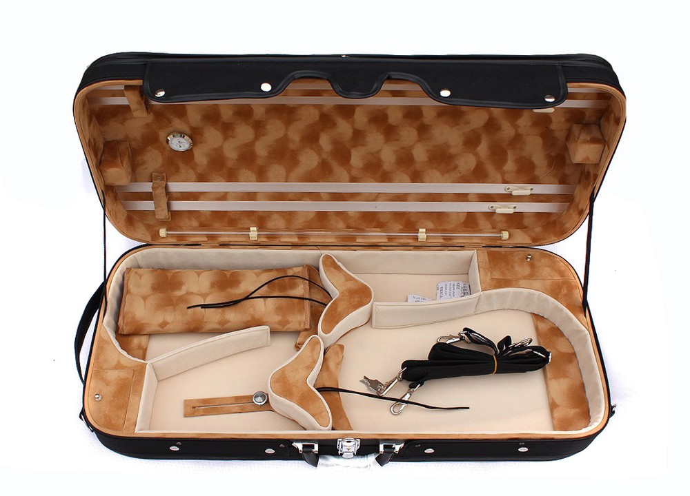 Double Case Violin / Viola Case Hold 2pcs Strong 4/4 Full Size Music Sheet Bag