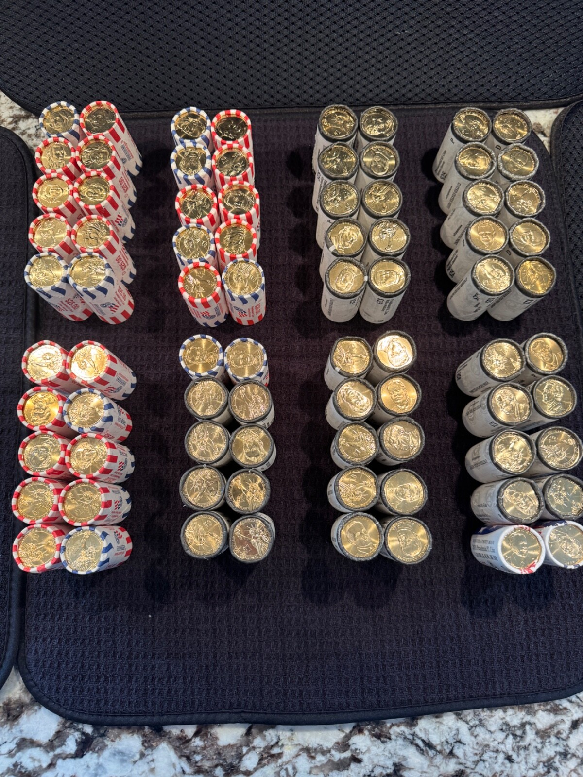 COMPLETE BU Presidential Dollar Set P&D - 80 BU Coins from US Mint Rolls