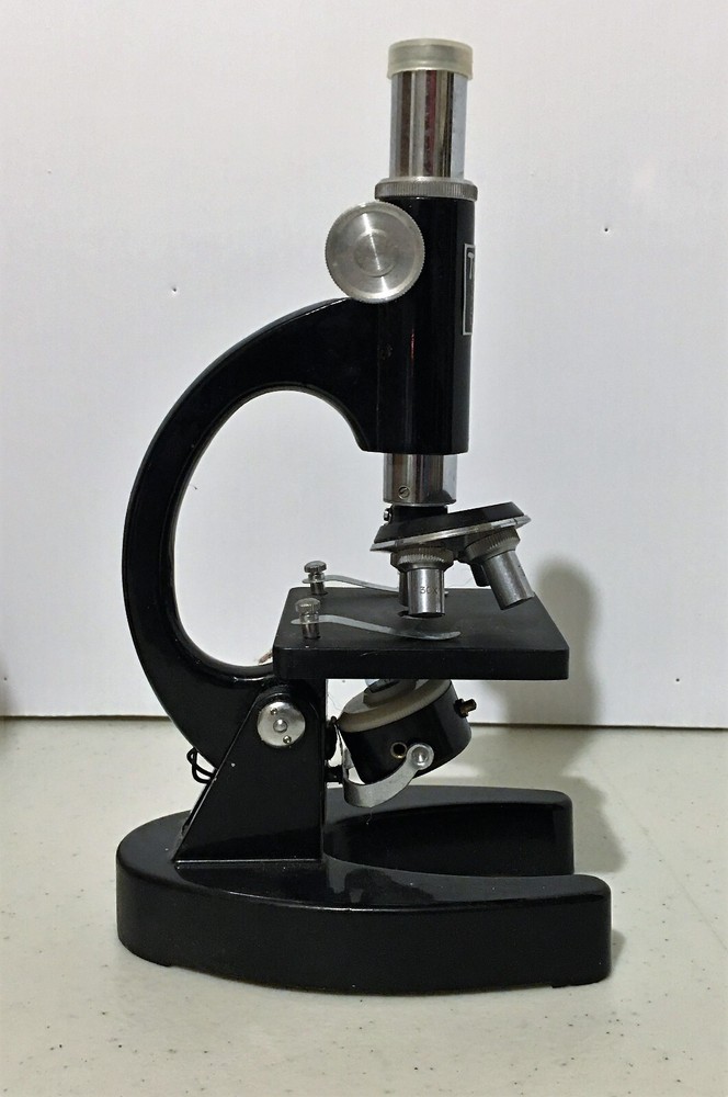 Tasco Microscope Deluxe Wood Case Box Japan