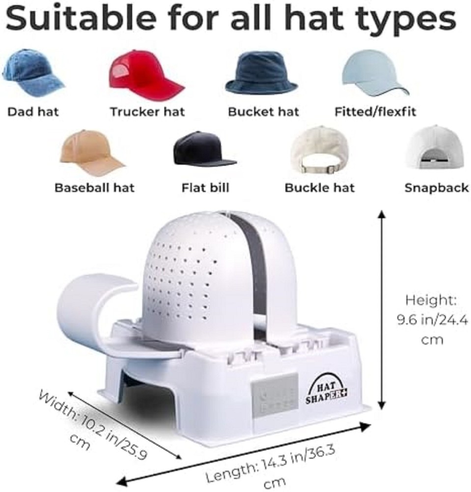 Hat Shaper Machine with Stiffening Spray – Adjustable Hat Care & Reshaping Devic