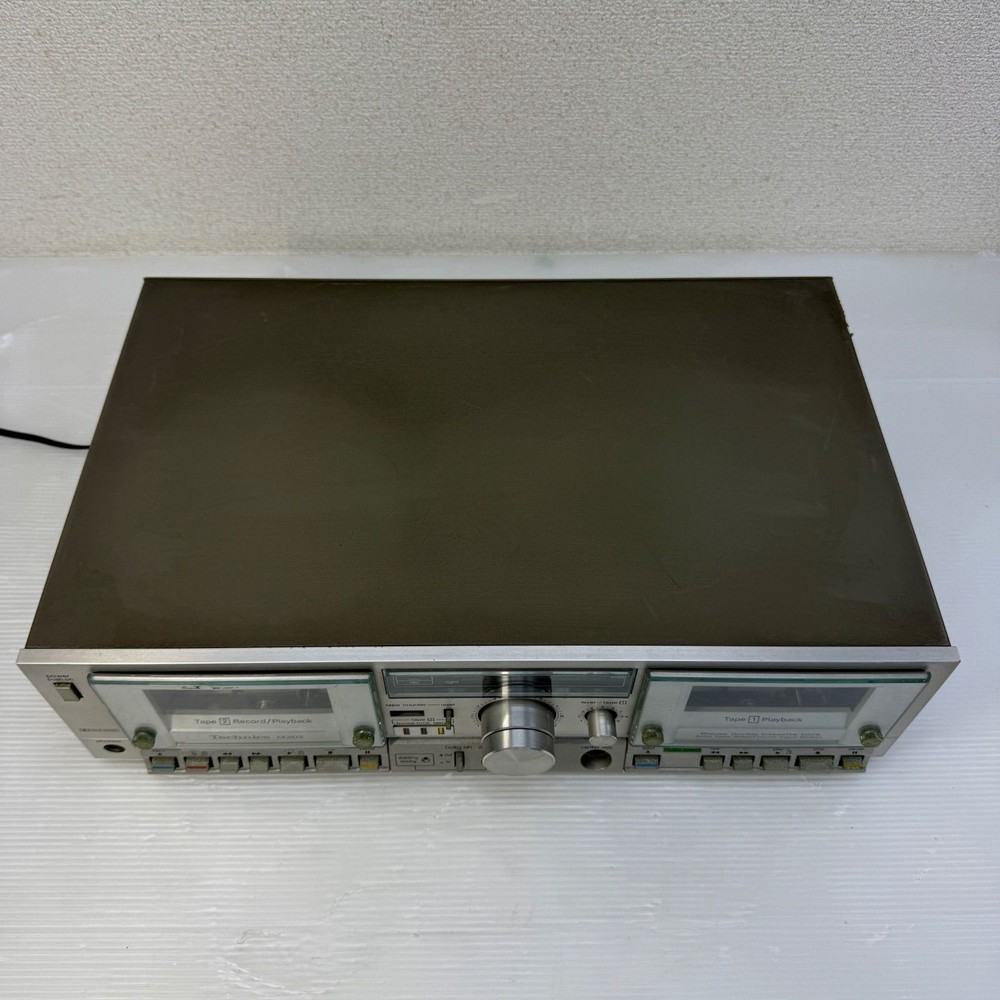 Technics M202 Double Cassette Deck Playback FF REW Tested
