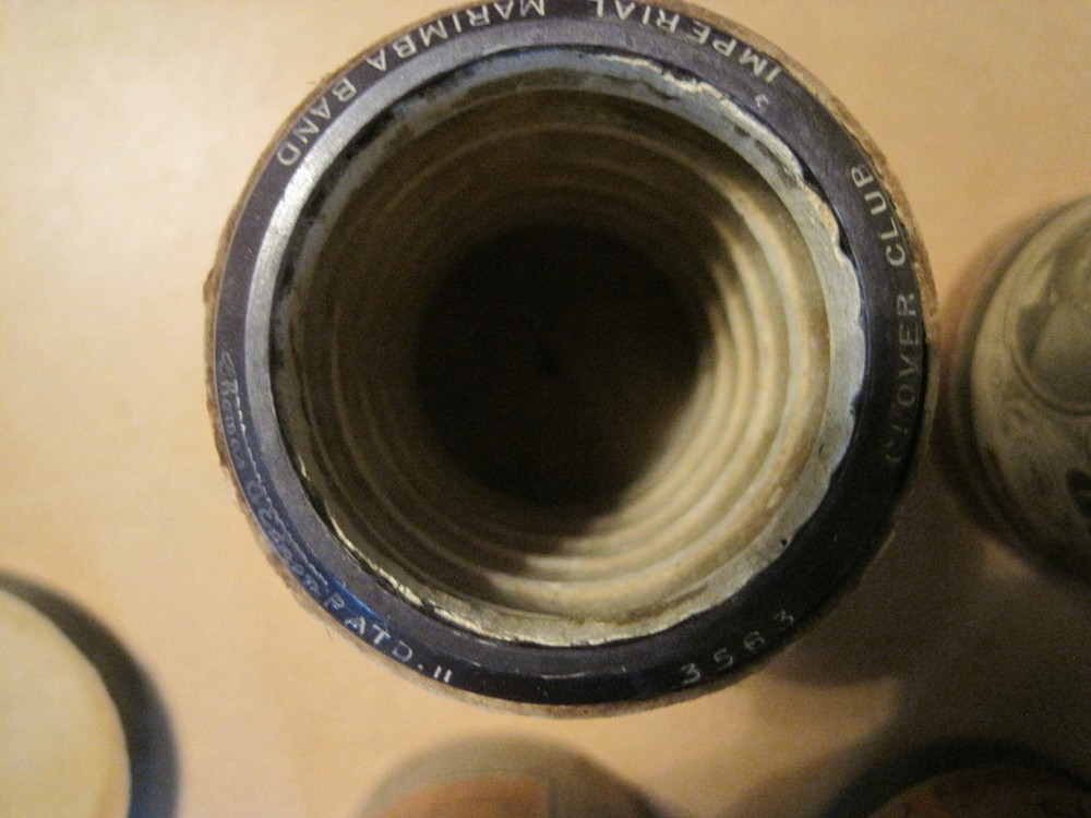 Assorted Cylinder Records, Edison Blue Ambrel One matching lid.