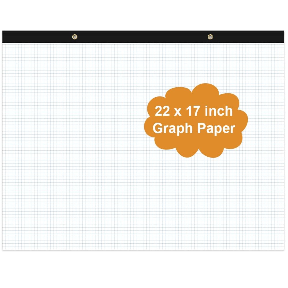 Large Engineering Graph Paper Pad - 22" x 17" Grid Paper Notepad, 4"x4" Blue ...