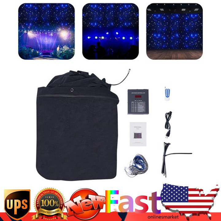 LED Star Stage Backdrop Star Curtain DMX512 Background Starry Sky & Controller