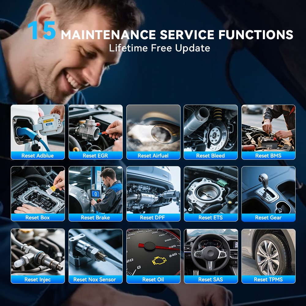 Mucar 632 OBD2 Scanner ABS SRS Car Diagnostic Tool Code Reader Free Update