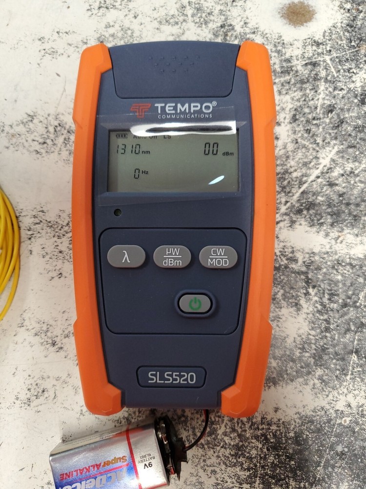 TEMPO COMMUNICATIONS SLS520 Fiber optic light source E2UK CASE & WIRE