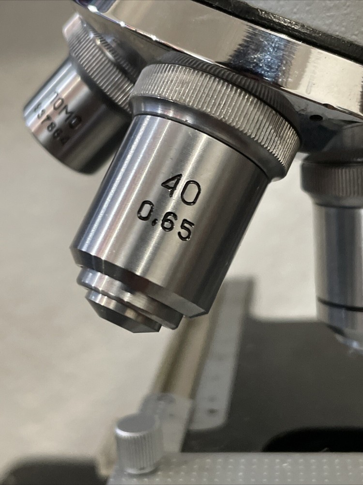 Microscope USSR Vintage Brand Omo With OBJECTIVES +