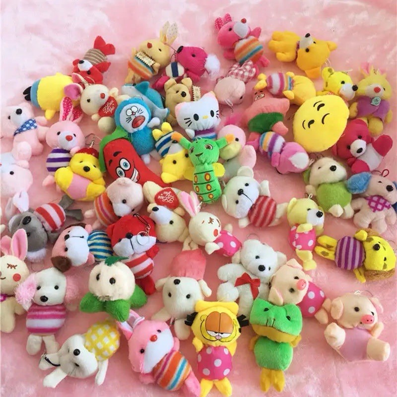 100 pack Mini Plush Keychains claw machine plush crane plush mini claw machine