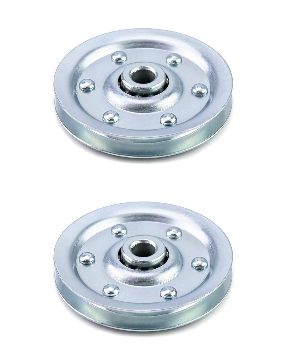 QWORK Extra Heavy Duty Garage Door Pulley, 3 INCH 200LB, 2 Pack, Silver