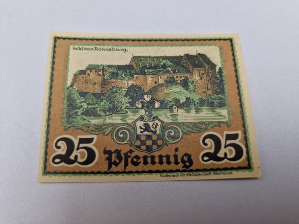 25 Pfennig 1921 Excellent Condition Old BANKNOTE Germany