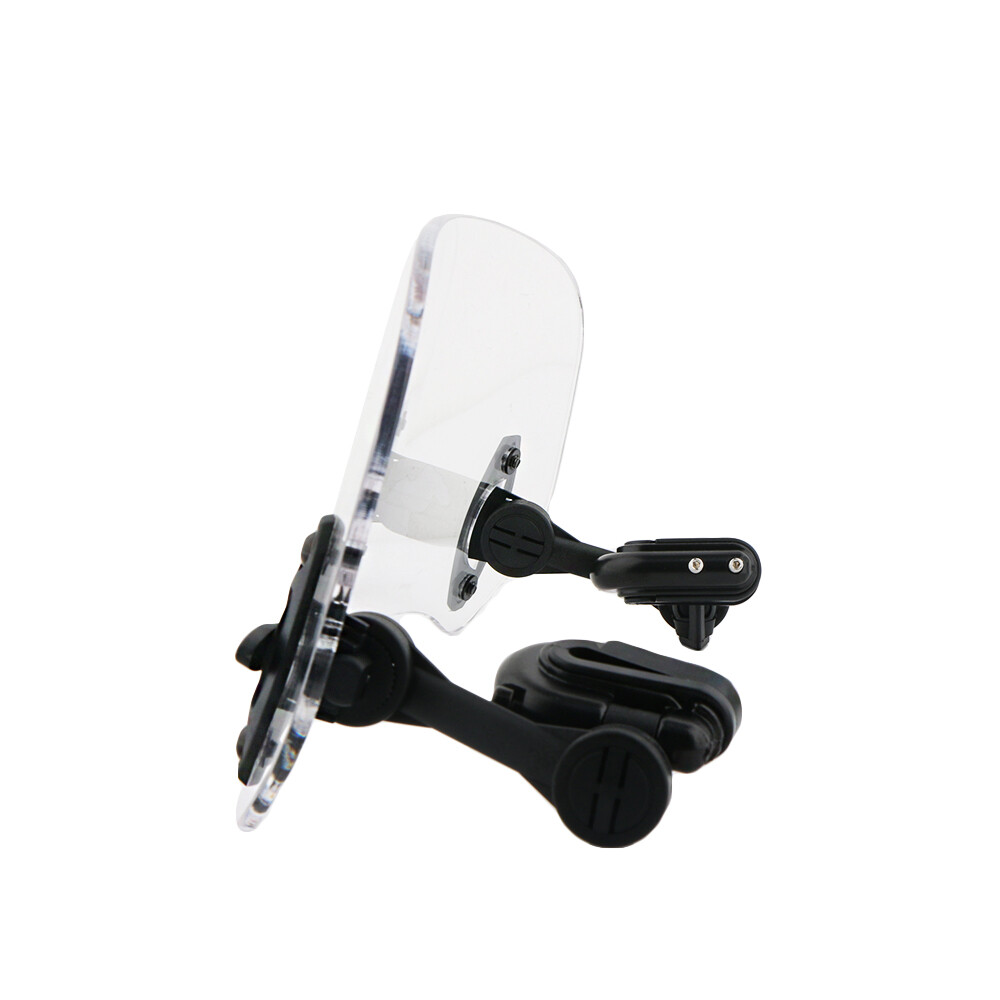 Motorcycle Universal Clip On Windshield Wind Screen Deflector Extension Spoiler