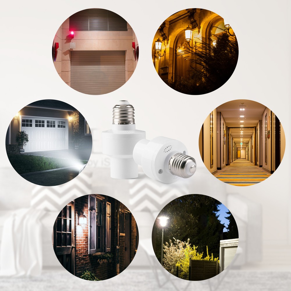 1-4Pcs Radar Motion Sensor E27 LED Light Lamp Bulb Holder Socket Switch Adapter