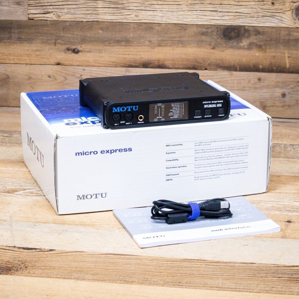 MOTU micro express 4x6 USB Bus-Powered MIDI Interface with SMPTE U280357