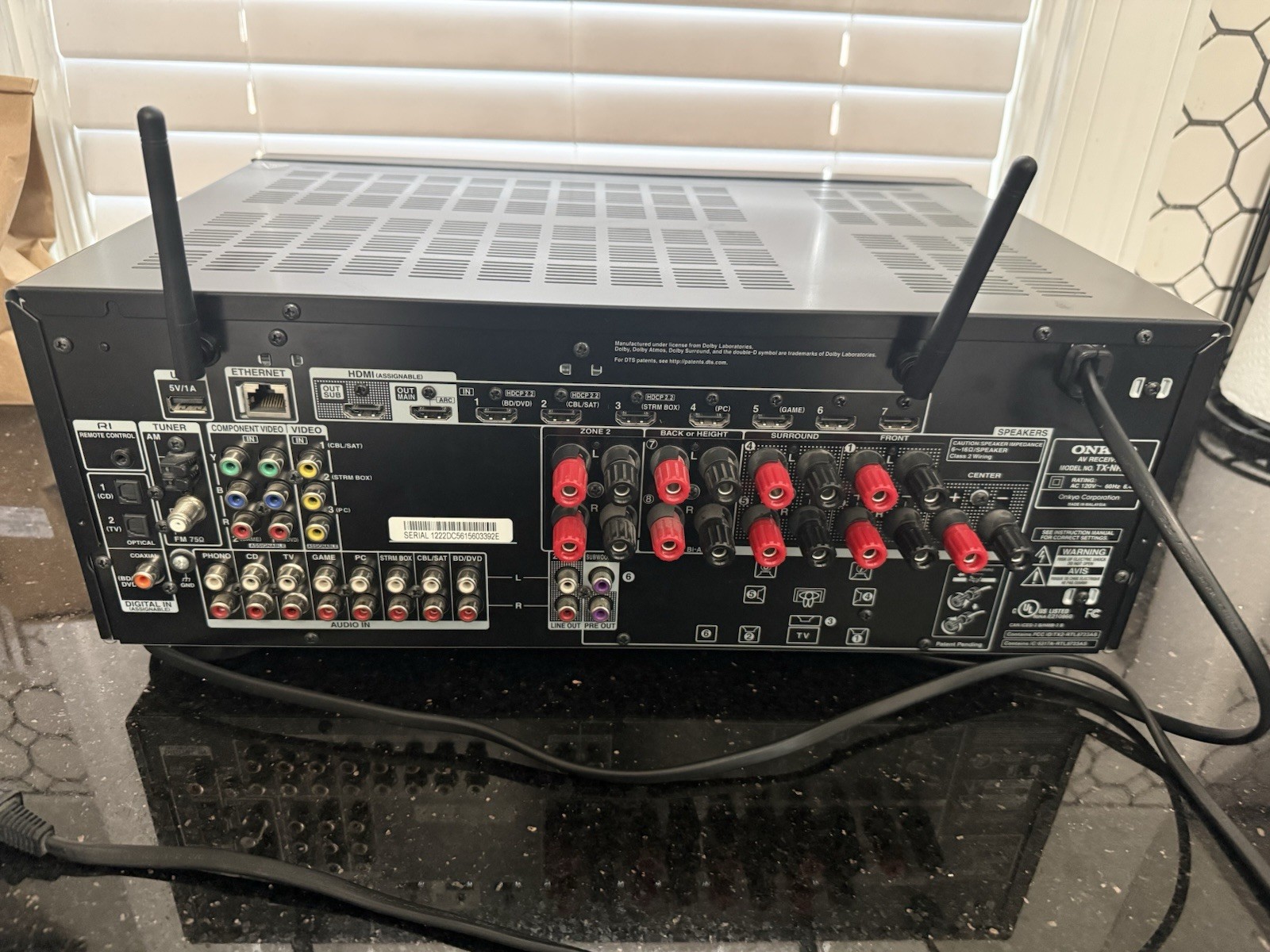 Onkyo TX-NR646 7.2 Channel 170 Watt Audio Receiver