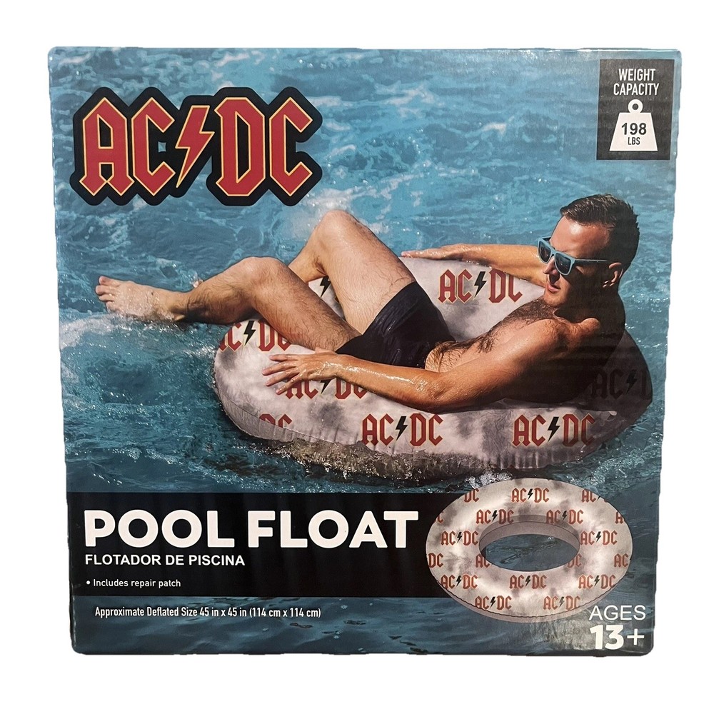 AC/DC Pool Float Ring  NEW Rock N Roll Inner Tube Float ACDC Summer