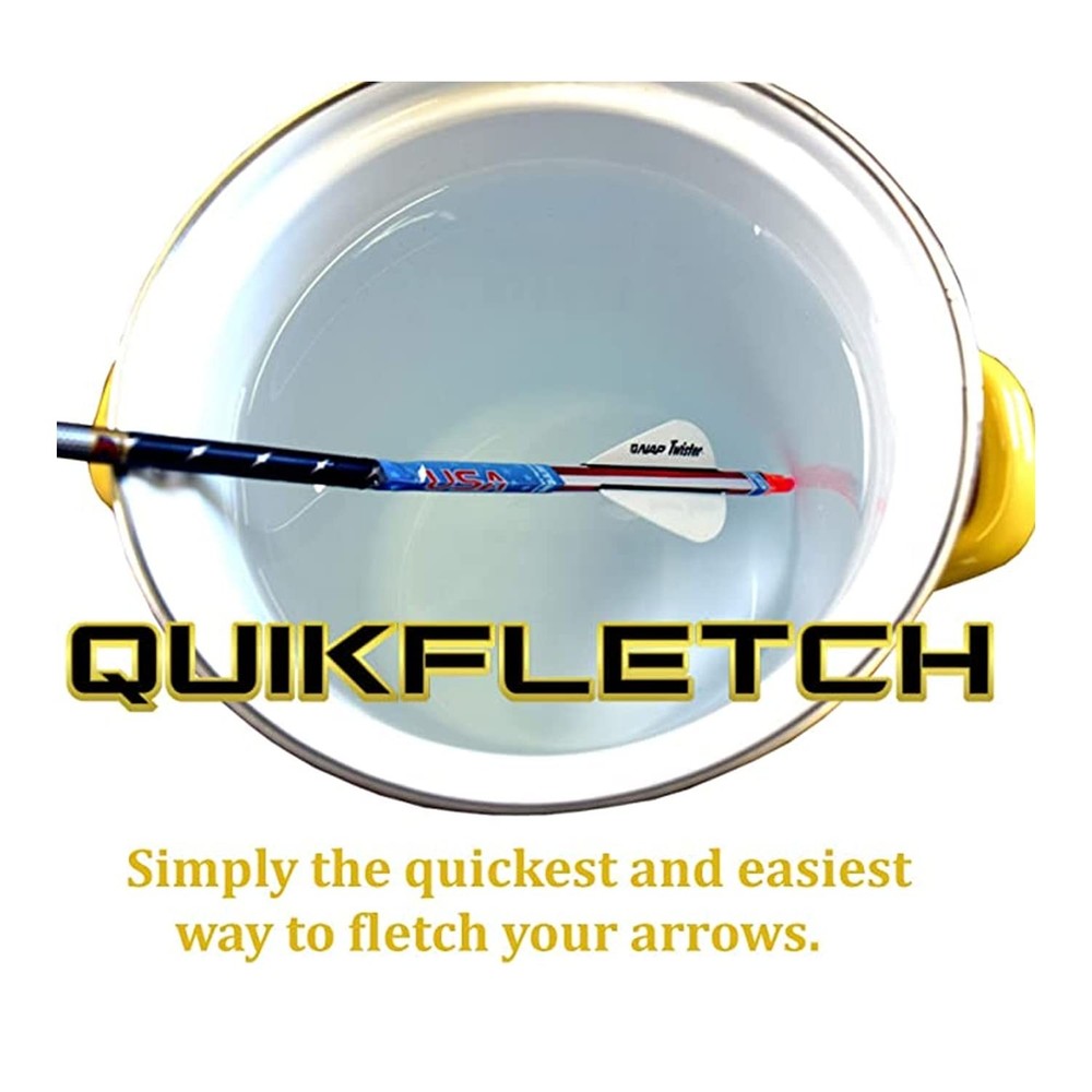 Quikfletch Hellfire Stabilizing Fletching - White/Orange, 3" Vane