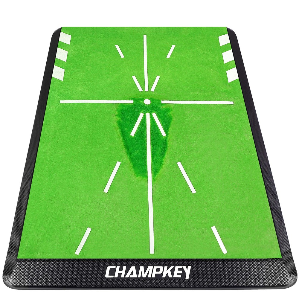 CHAMPKEY Heavy-Duty Golf Hitting Mat - Swing Path Feedback Golf Practice Mat ...
