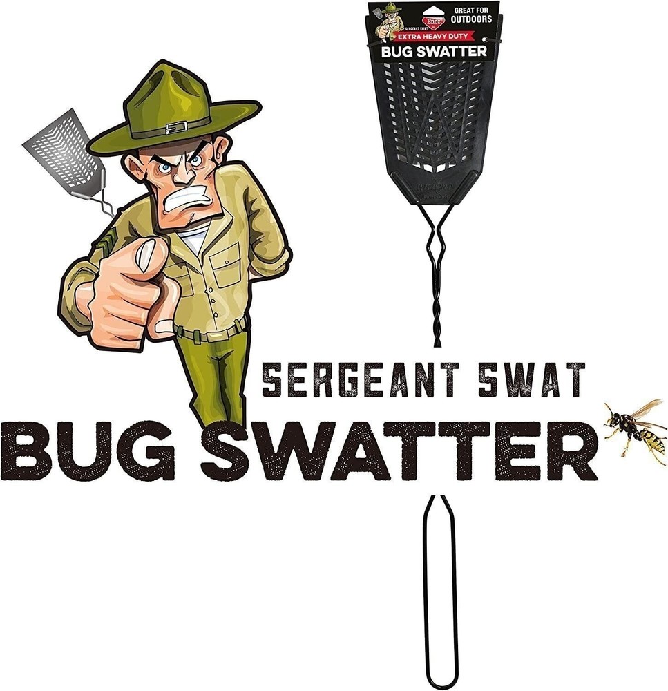 Enoz Sergeant Swat Flyswatter, Black