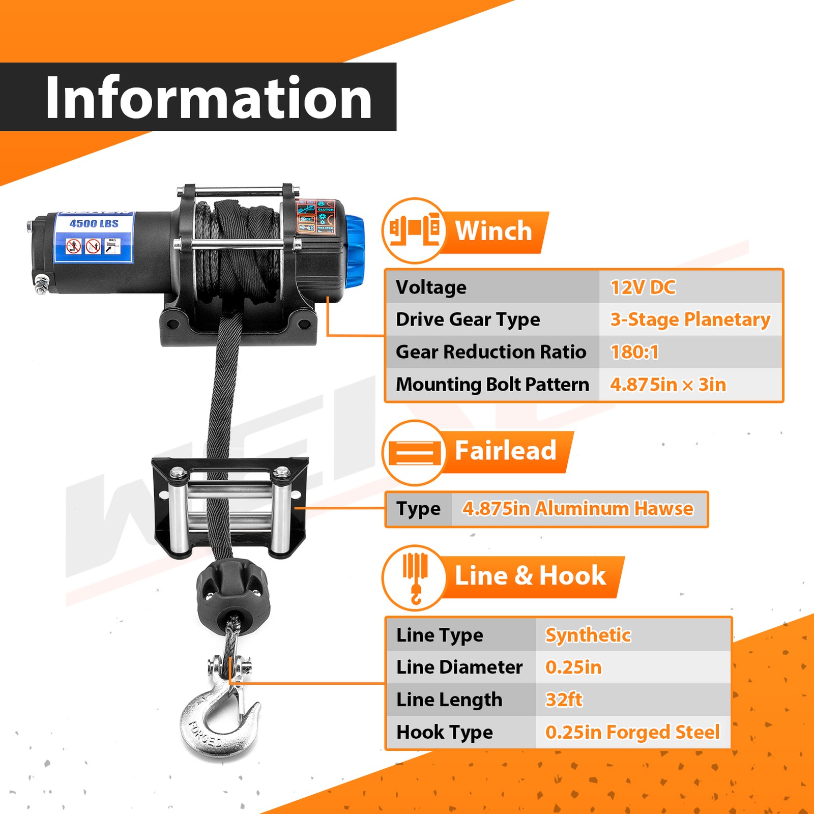 UTV 12V 4500LB Winch Mount Kit No Drill For Honda Talon 1000X 1000R-4 2019-2025