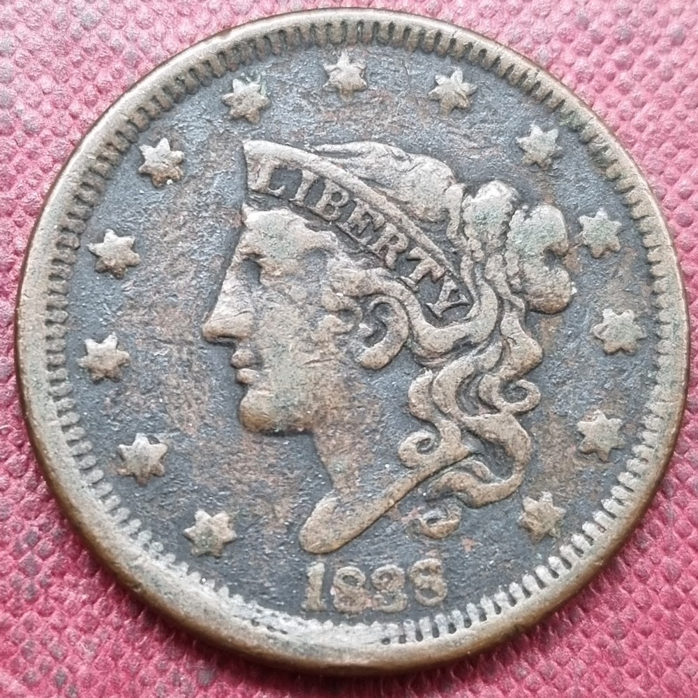 1838 Coronet Head Large Cent 1c Better Grade #93408