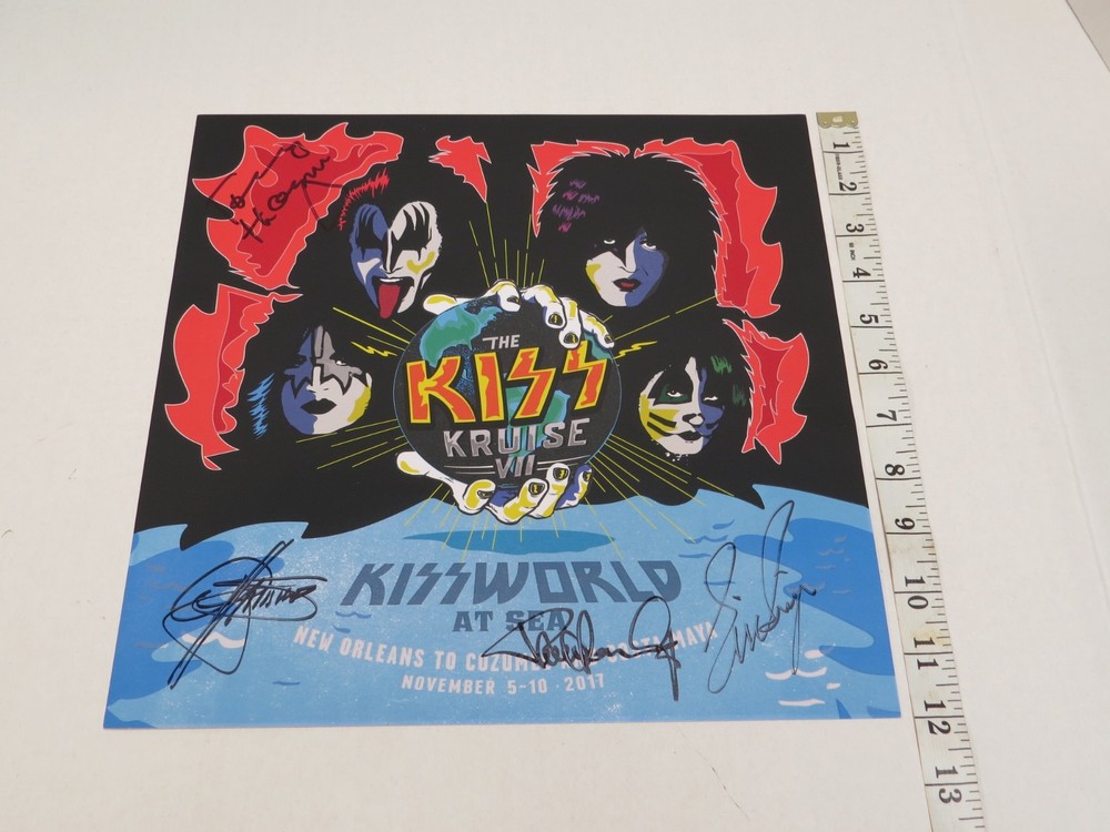 KISS KRUISE VII SIGNED AUTOGRAPHED POSTER - SIMMONS STANLEY SINGER THAYER