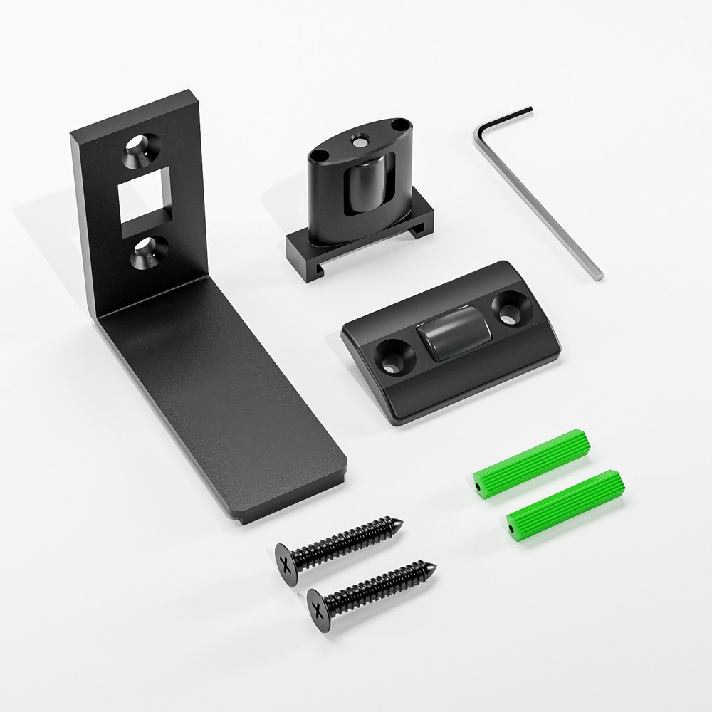 Door Floor Guide with Roller Saving & Stable for Sliding Barn Door Hardware Kit