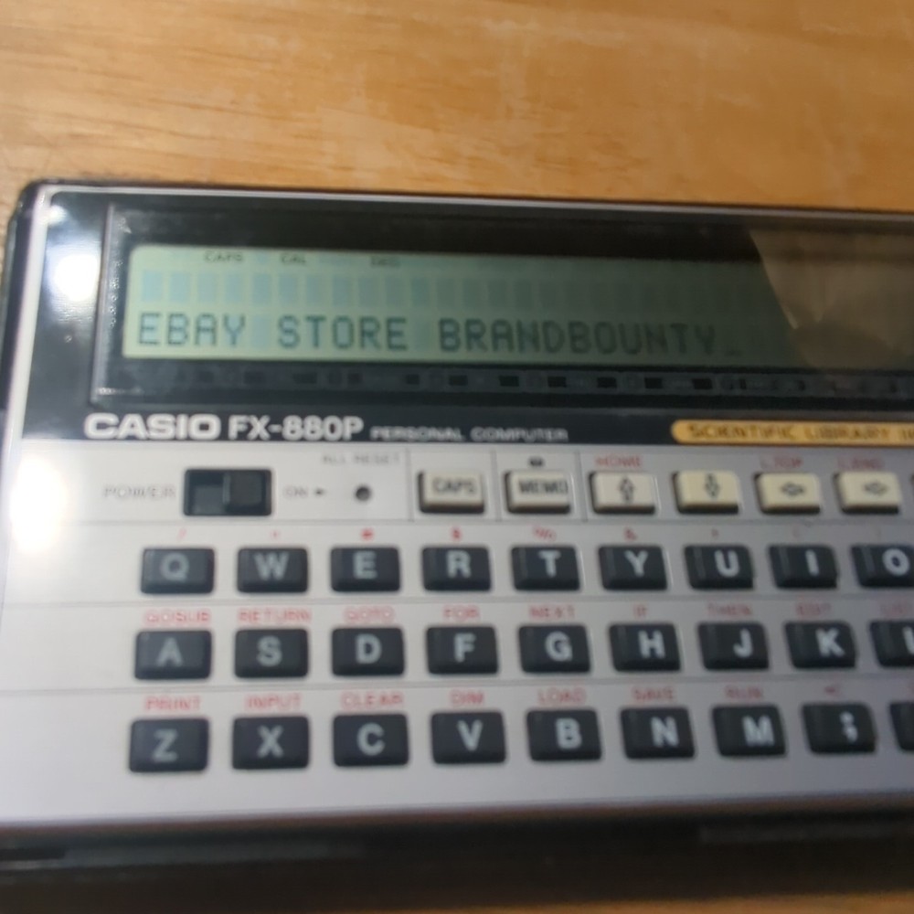 CASIO FX-880P Personal Computer Calculator 116 lib 32k Basic - Works (Vintage)