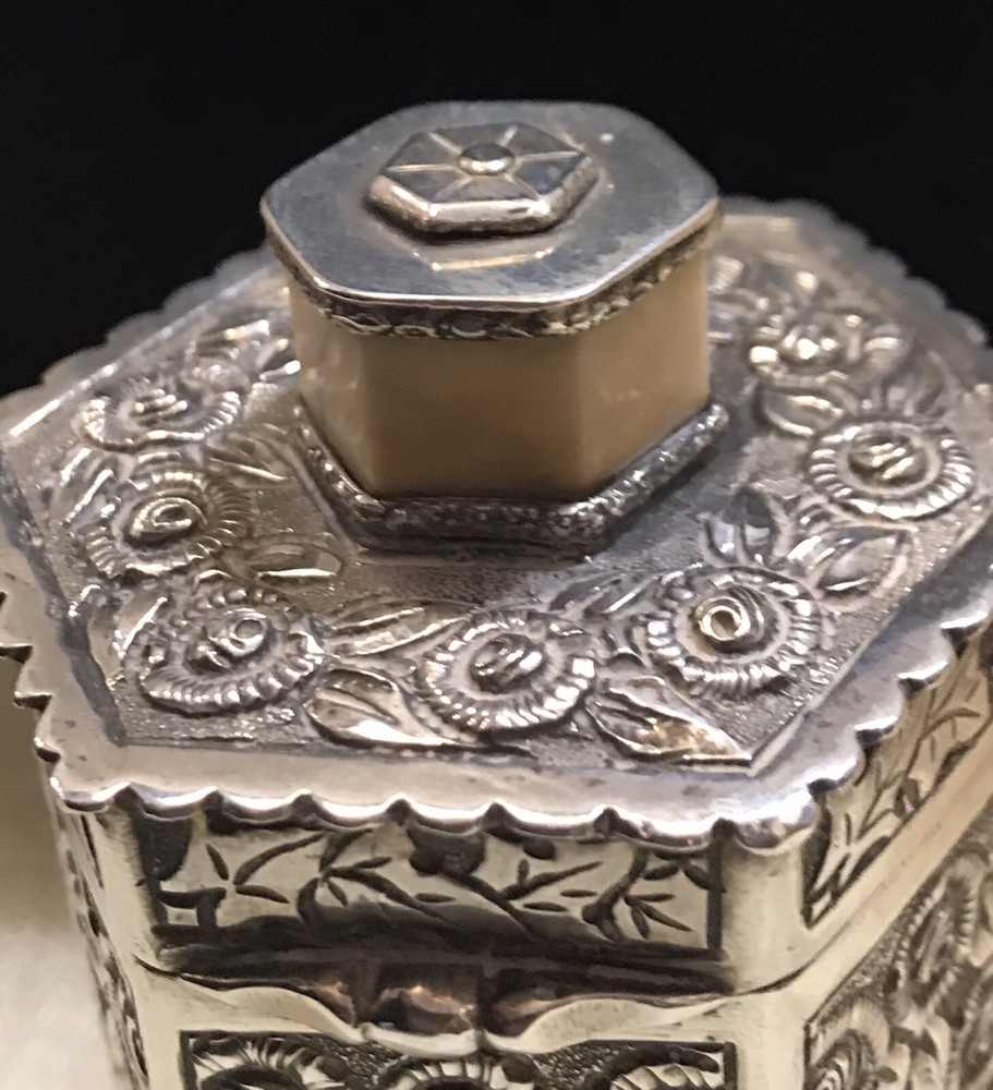 Antique 800 Silver Repousse Box