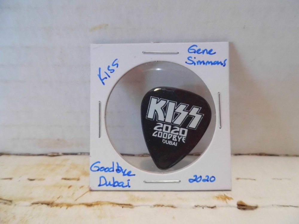 KISS "GENE SIMMONS" 2020 GOODBYE DUBAI GUITAR PICK~READ DESCRIPTION (18A~3)