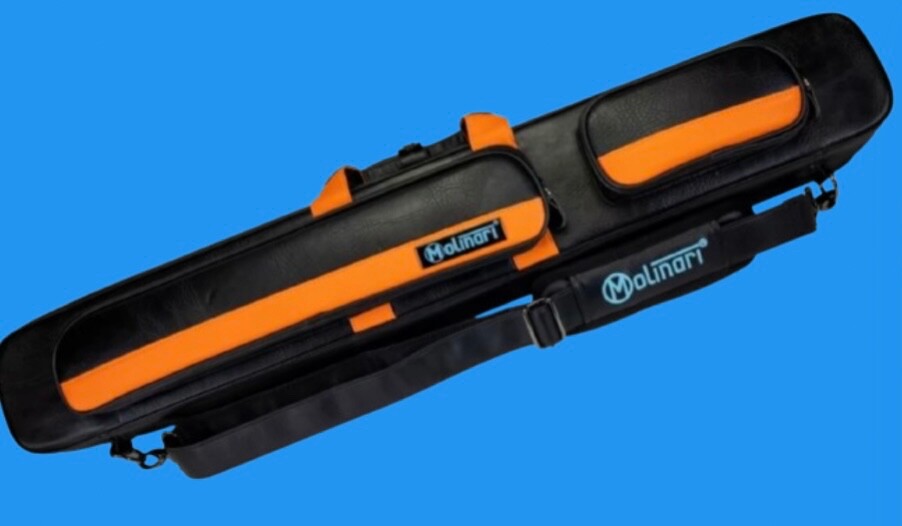 MOLINARI CUE CASE SOFT 2x4 BLACK / ORANGE