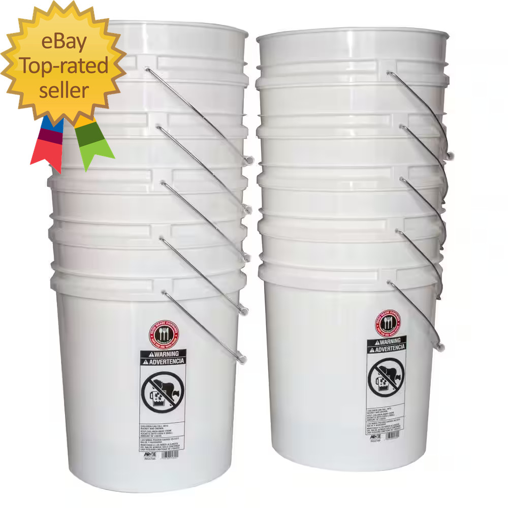 5 Gal. White Pail (10-Pack)
