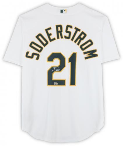 Tyler Soderstrom Athletics Autographed White Nike Replica Jersey